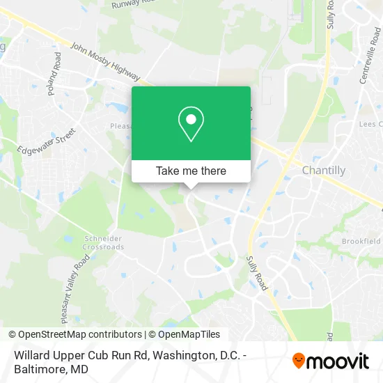 Willard Upper Cub Run Rd map