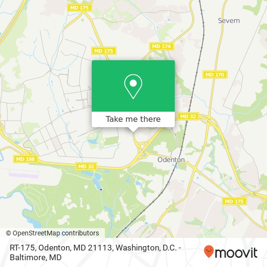 Mapa de RT-175, Odenton, MD 21113