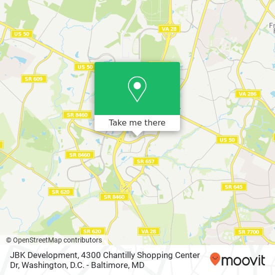 Mapa de JBK Development, 4300 Chantilly Shopping Center Dr
