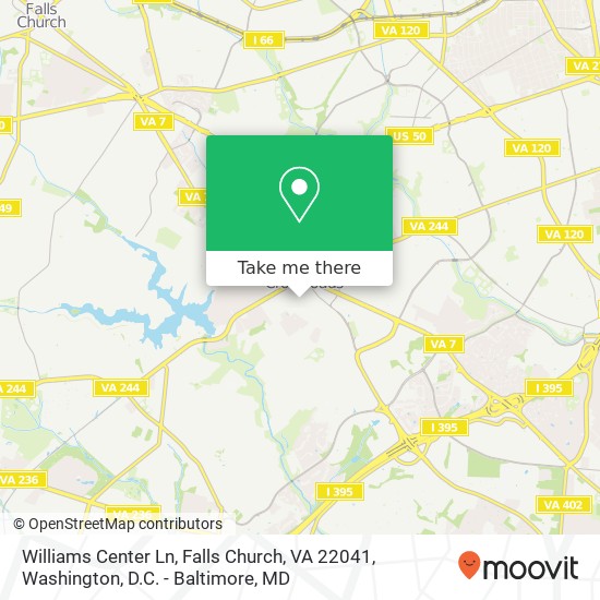 Mapa de Williams Center Ln, Falls Church, VA 22041