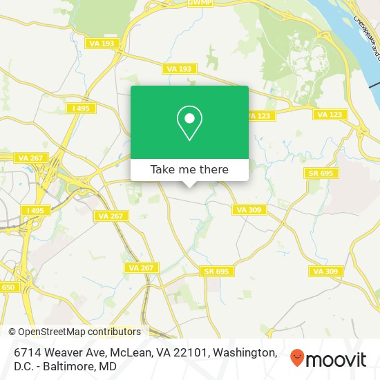 6714 Weaver Ave, McLean, VA 22101 map