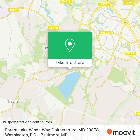 Forest Lake Winds Way, Gaithersburg, MD 20878 map