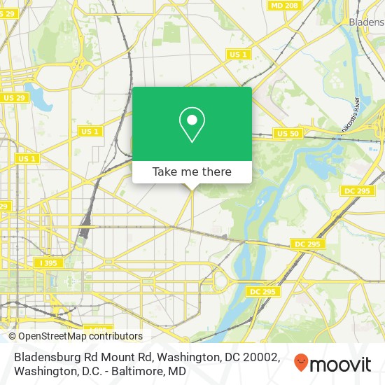 Bladensburg Rd Mount Rd, Washington, DC 20002 map