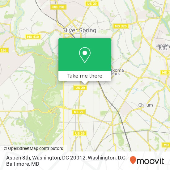 Aspen 8th, Washington, DC 20012 map