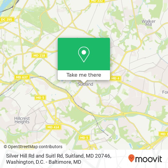Silver Hill Rd and Suitl Rd, Suitland, MD 20746 map