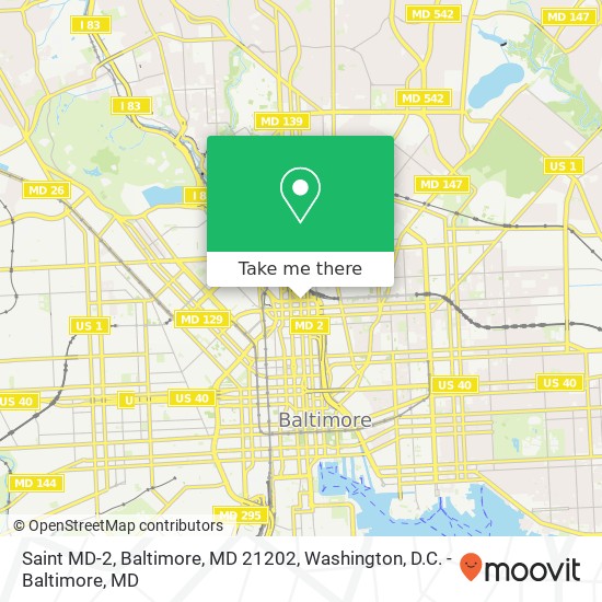 Saint MD-2, Baltimore, MD 21202 map