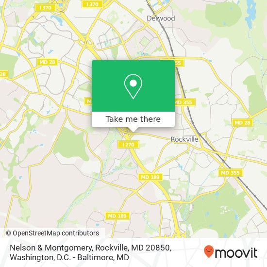 Mapa de Nelson & Montgomery, Rockville, MD 20850