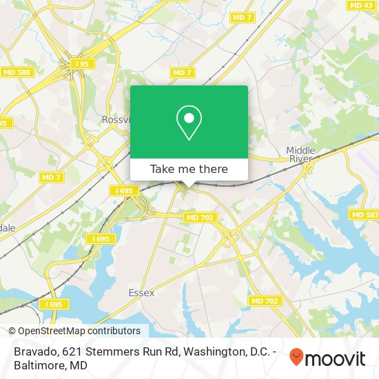 Bravado, 621 Stemmers Run Rd map