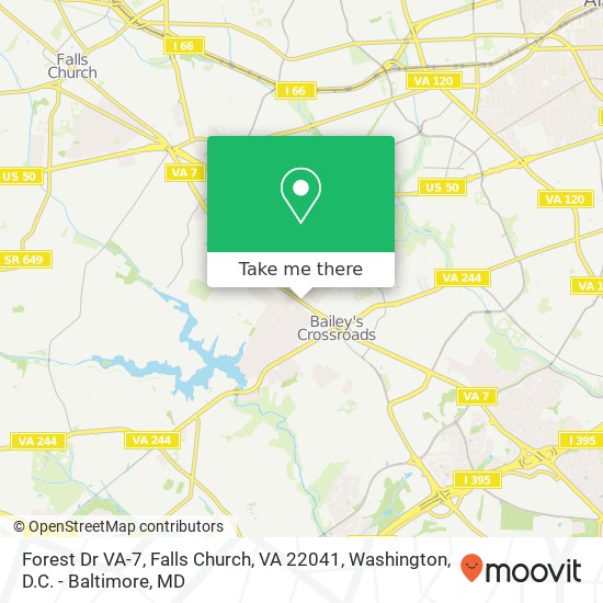 Mapa de Forest Dr VA-7, Falls Church, VA 22041