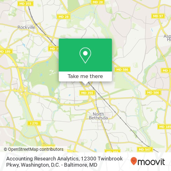 Accounting Research Analytics, 12300 Twinbrook Pkwy map