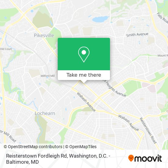 Reisterstown Fordleigh Rd map