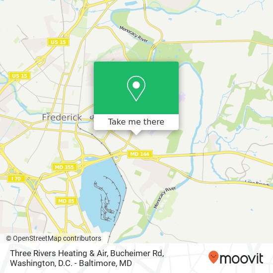 Mapa de Three Rivers Heating & Air, Bucheimer Rd