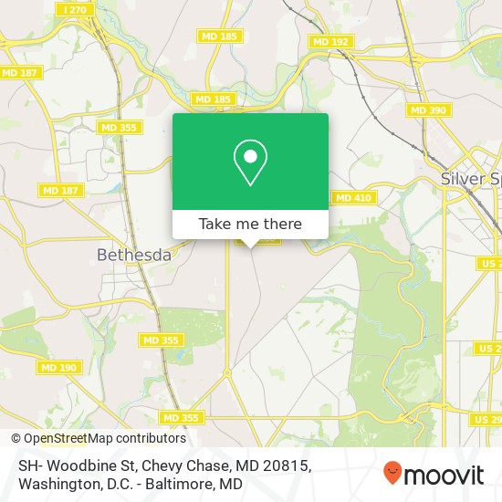 Mapa de SH- Woodbine St, Chevy Chase, MD 20815