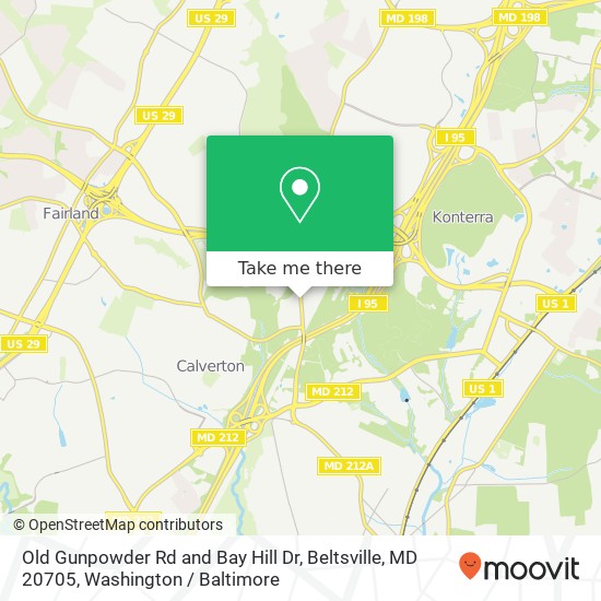 Old Gunpowder Rd and Bay Hill Dr, Beltsville, MD 20705 map