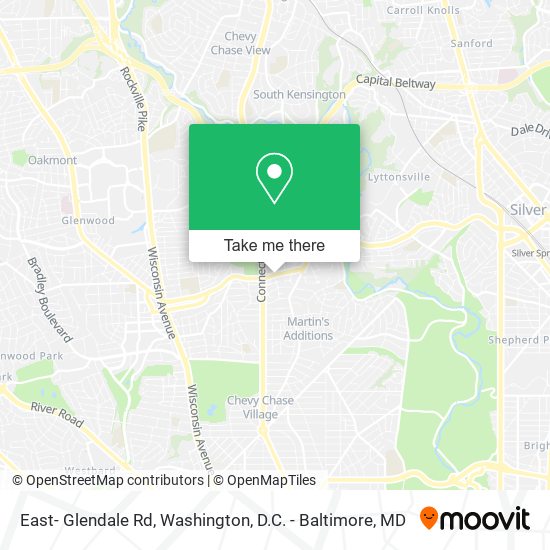 East- Glendale Rd map