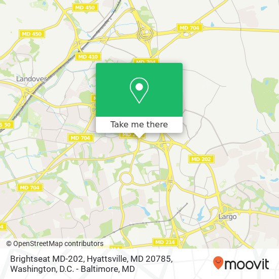 Mapa de Brightseat MD-202, Hyattsville, MD 20785