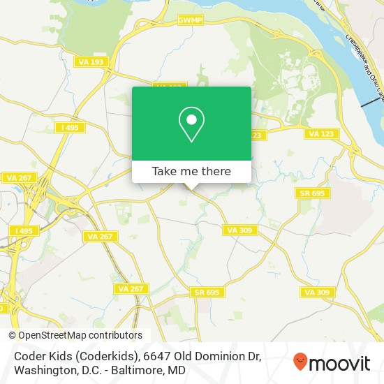 Mapa de Coder Kids (Coderkids), 6647 Old Dominion Dr