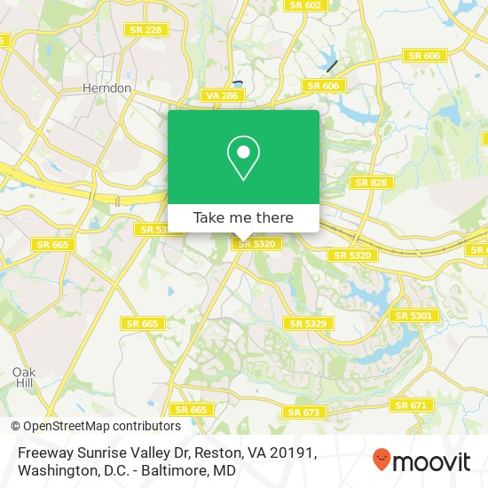 Mapa de Freeway  Sunrise Valley Dr, Reston, VA 20191