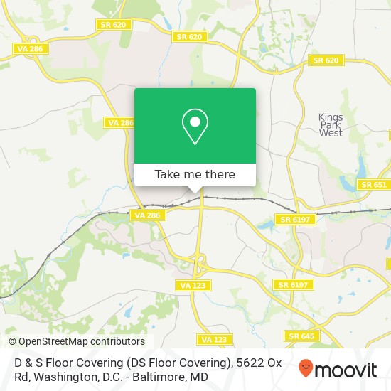 Mapa de D & S Floor Covering (DS Floor Covering), 5622 Ox Rd