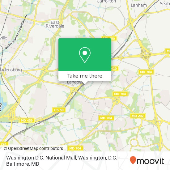 Mapa de Washington D.C. National Mall