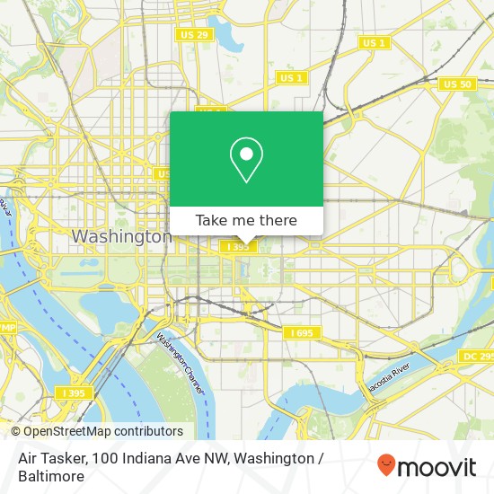 Air Tasker, 100 Indiana Ave NW map