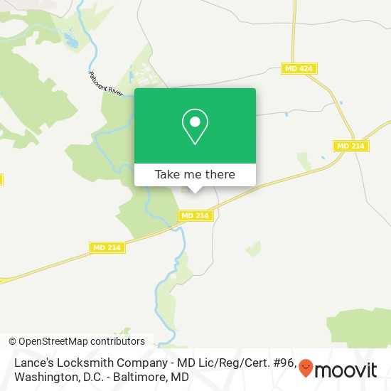 Mapa de Lance's Locksmith Company - MD Lic / Reg / Cert. #96, Manor View Rd