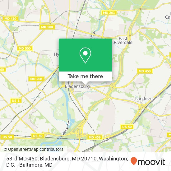 53rd MD-450, Bladensburg, MD 20710 map