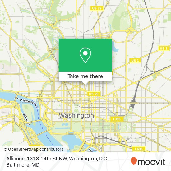 Alliance, 1313 14th St NW map