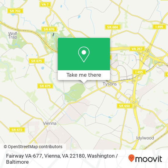 Fairway VA-677, Vienna, VA 22180 map