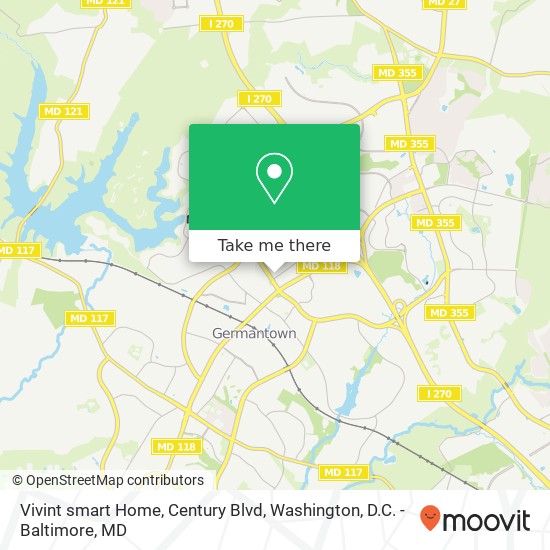 Vivint smart Home, Century Blvd map