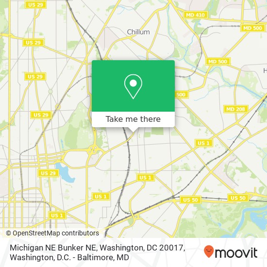 Michigan NE Bunker NE, Washington, DC 20017 map