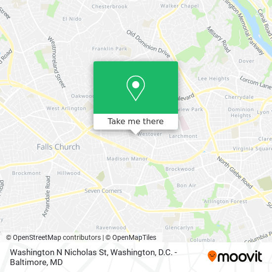 Mapa de Washington N Nicholas St