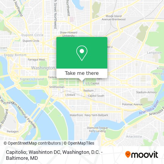 Capitolio; Washinton DC map