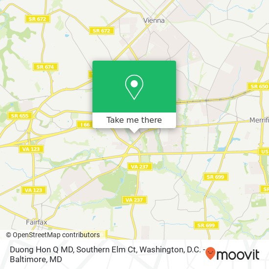 Duong Hon Q MD, Southern Elm Ct map