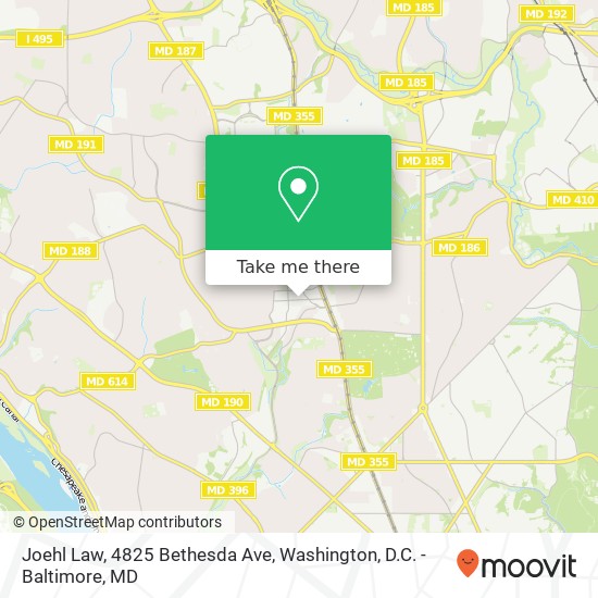 Mapa de Joehl Law, 4825 Bethesda Ave