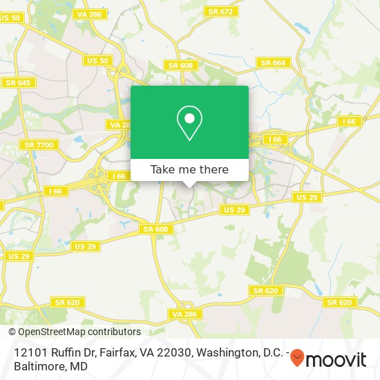 12101 Ruffin Dr, Fairfax, VA 22030 map