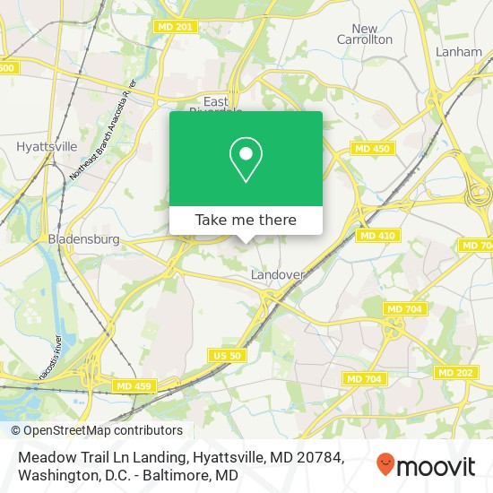Meadow Trail Ln Landing, Hyattsville, MD 20784 map