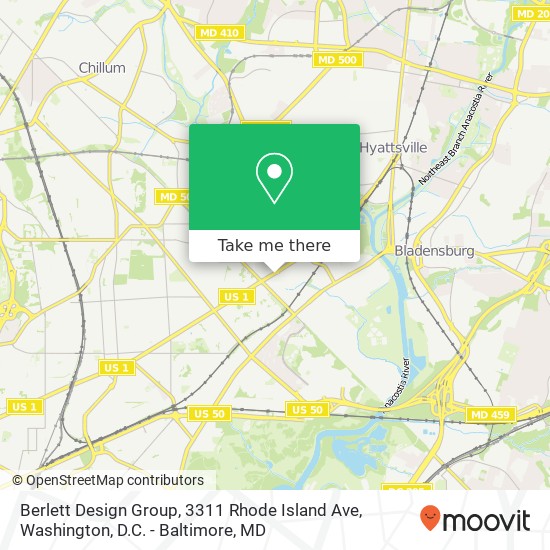 Berlett Design Group, 3311 Rhode Island Ave map