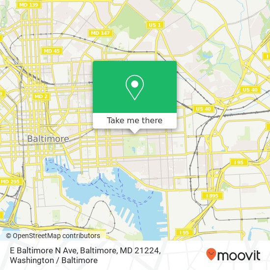 Mapa de E Baltimore N Ave, Baltimore, MD 21224