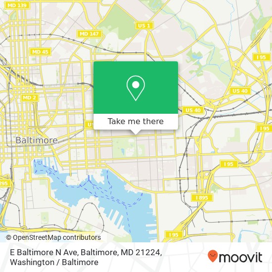 Mapa de E Baltimore N Ave, Baltimore, MD 21224