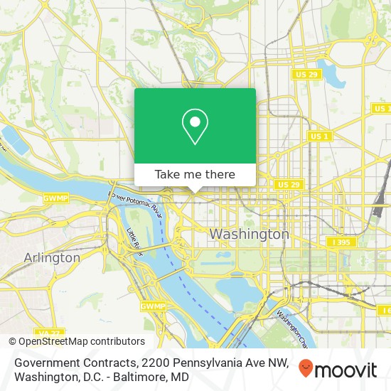 Mapa de Government Contracts, 2200 Pennsylvania Ave NW