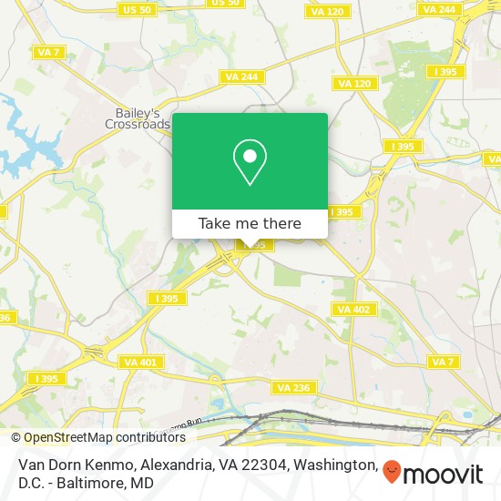 Mapa de Van Dorn Kenmo, Alexandria, VA 22304