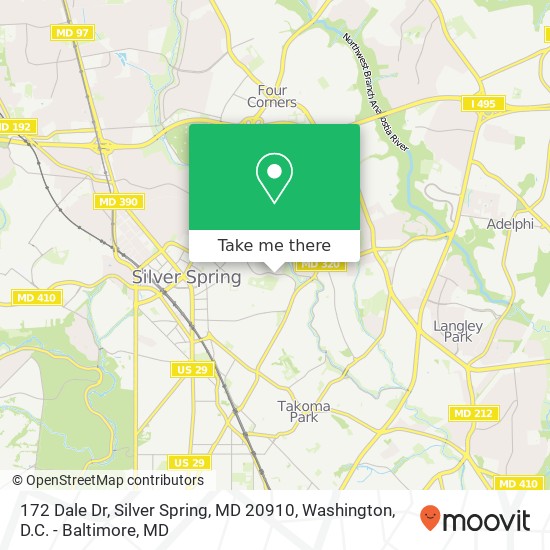 172 Dale Dr, Silver Spring, MD 20910 map