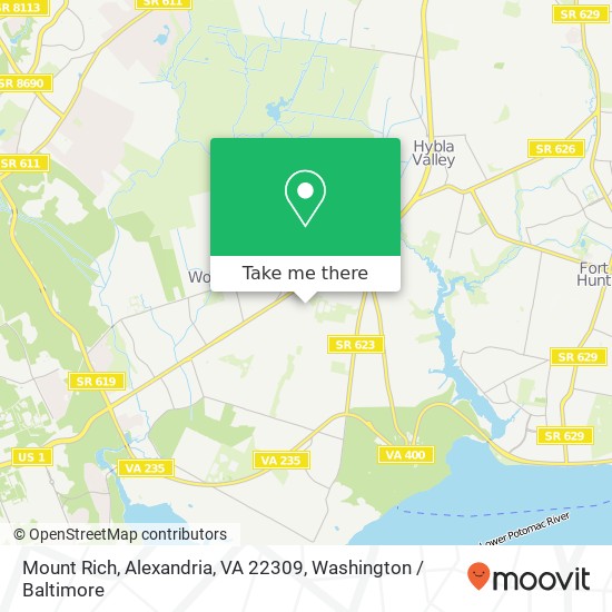 Mount Rich, Alexandria, VA 22309 map