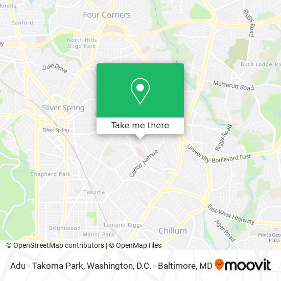 Adu - Takoma Park map