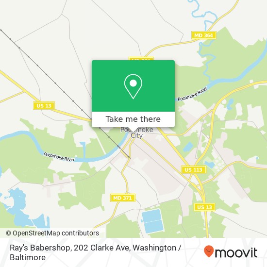 Mapa de Ray's Babershop, 202 Clarke Ave