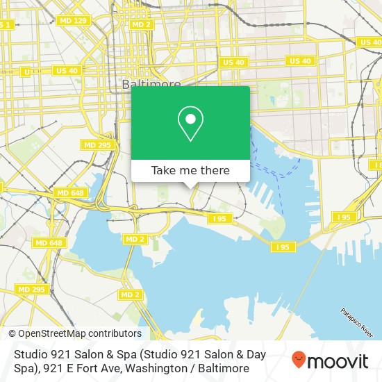 Mapa de Studio 921 Salon & Spa (Studio 921 Salon & Day Spa), 921 E Fort Ave