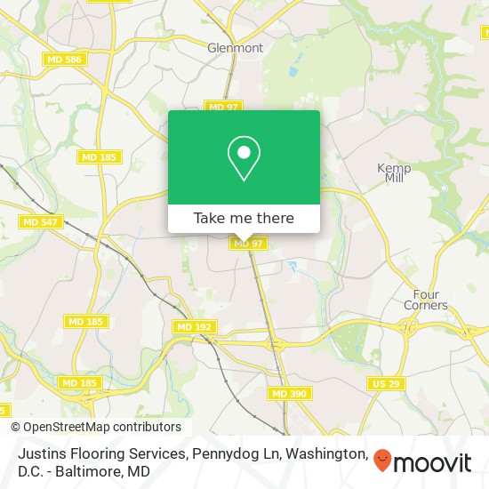 Mapa de Justins Flooring Services, Pennydog Ln