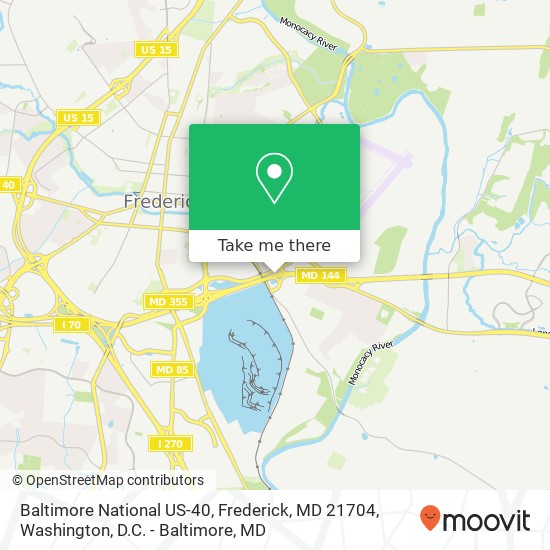 Baltimore National US-40, Frederick, MD 21704 map