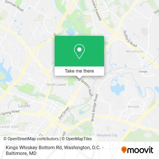 Kings Whiskey Bottom Rd map